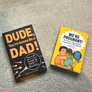 LIKE New pregnancy books for men/ dads bundle